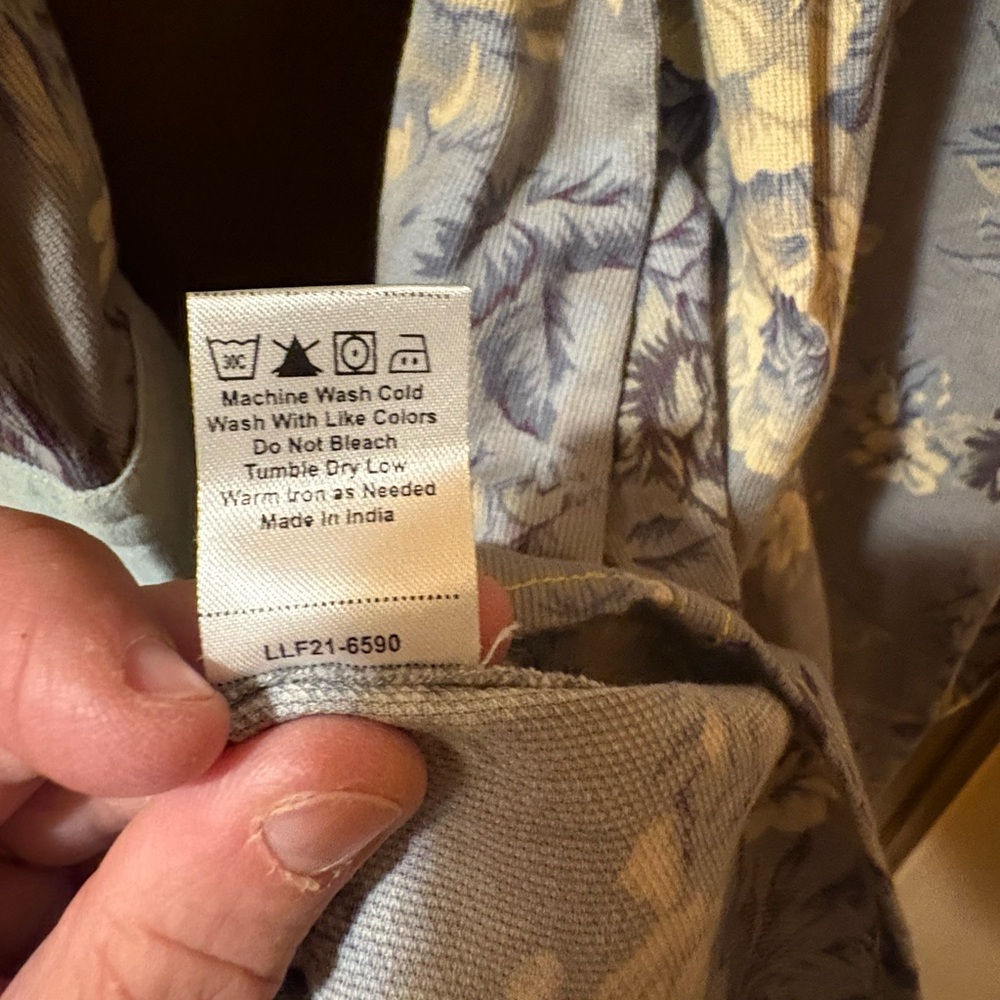 Love the Label Anthropologie Floral Chambray Belted Mini Dress - Picture 9 of 9